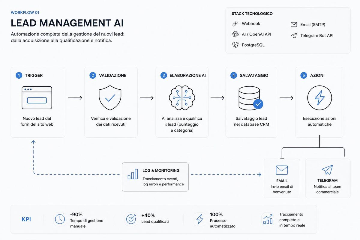 Lead Management AI — workflow diagram
